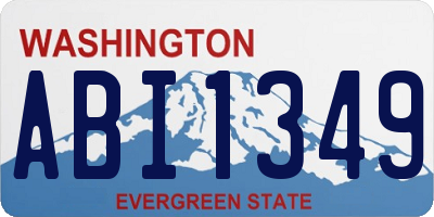 WA license plate ABI1349