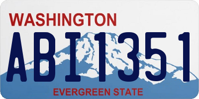 WA license plate ABI1351