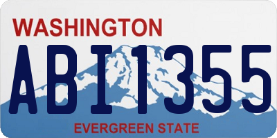 WA license plate ABI1355