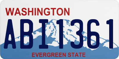 WA license plate ABI1361