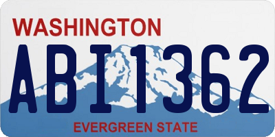 WA license plate ABI1362