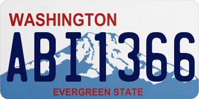 WA license plate ABI1366