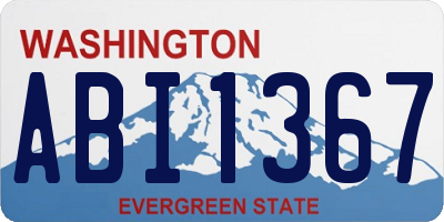 WA license plate ABI1367