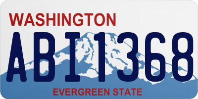 WA license plate ABI1368