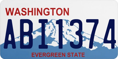WA license plate ABI1374