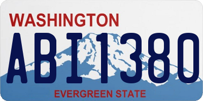 WA license plate ABI1380