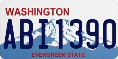 WA license plate ABI1390