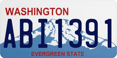 WA license plate ABI1391
