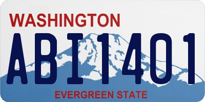 WA license plate ABI1401