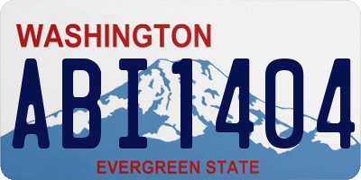 WA license plate ABI1404