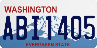 WA license plate ABI1405