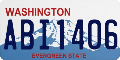 WA license plate ABI1406