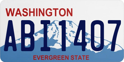 WA license plate ABI1407