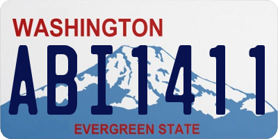 WA license plate ABI1411