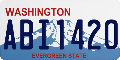 WA license plate ABI1420