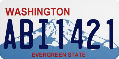 WA license plate ABI1421