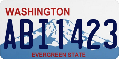 WA license plate ABI1423