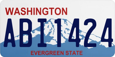 WA license plate ABI1424