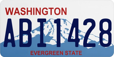 WA license plate ABI1428