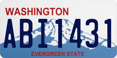 WA license plate ABI1431