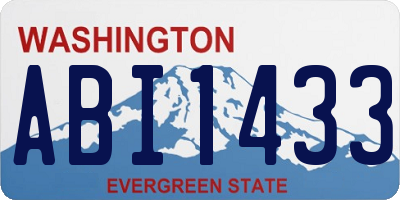 WA license plate ABI1433