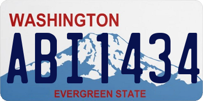 WA license plate ABI1434