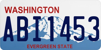 WA license plate ABI1453