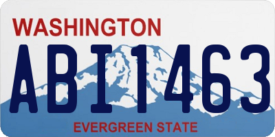WA license plate ABI1463