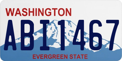 WA license plate ABI1467