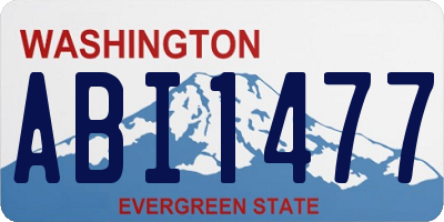 WA license plate ABI1477