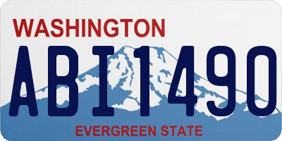 WA license plate ABI1490