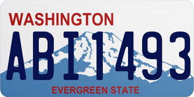 WA license plate ABI1493
