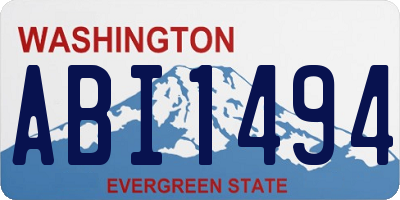 WA license plate ABI1494