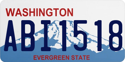 WA license plate ABI1518