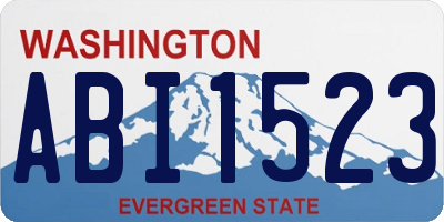 WA license plate ABI1523