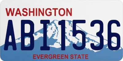 WA license plate ABI1536