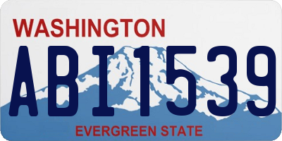 WA license plate ABI1539