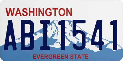 WA license plate ABI1541