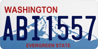 WA license plate ABI1557
