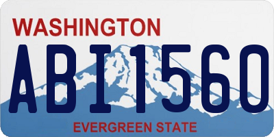 WA license plate ABI1560