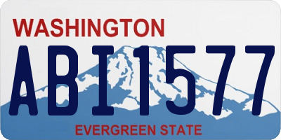 WA license plate ABI1577