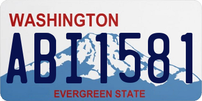 WA license plate ABI1581