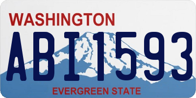 WA license plate ABI1593