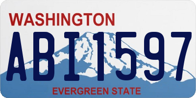 WA license plate ABI1597
