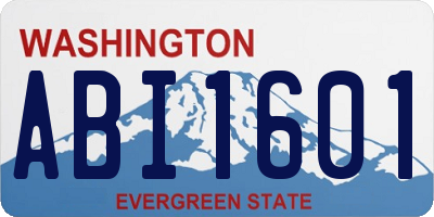 WA license plate ABI1601