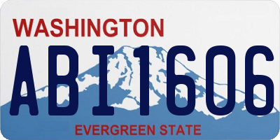WA license plate ABI1606
