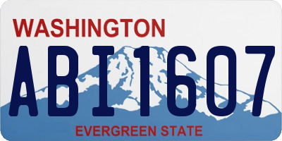 WA license plate ABI1607