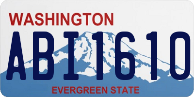 WA license plate ABI1610