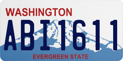 WA license plate ABI1611