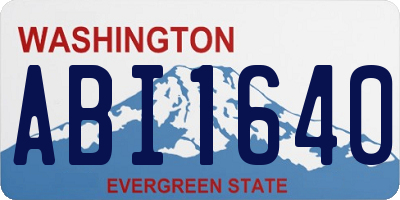 WA license plate ABI1640